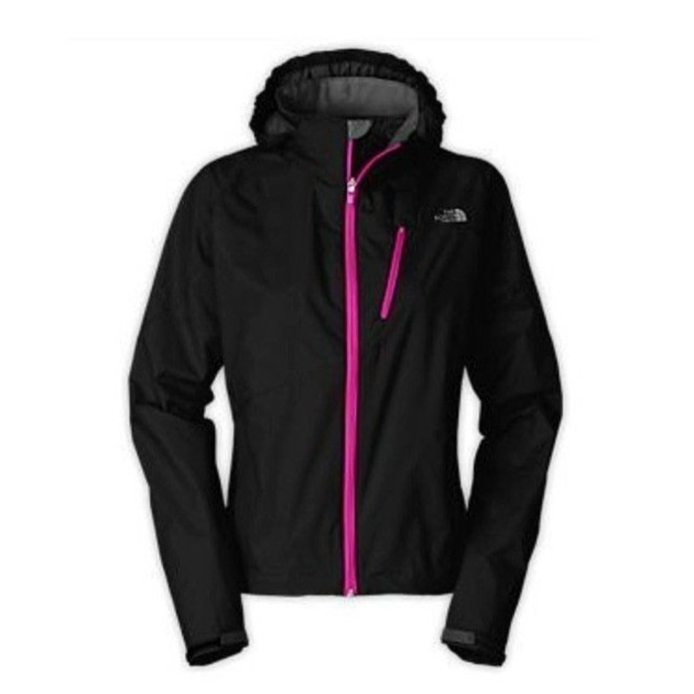The North Face Women's Hooded Windbreaker Jacket Black/Pink Size S/P - Picture 3 of 12